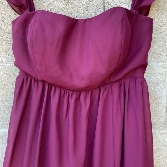 NWOT Birdy Grey August Convertible Maxi Dress Cabernet Strapless Wedding Large - Picture 9 of 11